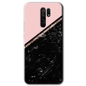 Xiaomi Redmi 9 Yarım Mermer Baskılı Uyumlu Silikon Kılıf