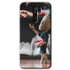 Xiaomi Redmi 9 Yeşil Kurt Baskılı Uyumlu Silikon Kılıf