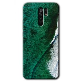 Xiaomi Redmi 9 Yeşil Okyanus Baskılı Uyumlu Silikon Kılıf
