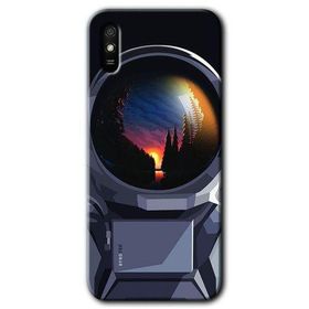 Xiaomi Redmi 9A Astronot Baskılı Uyumlu Silikon Kılıf