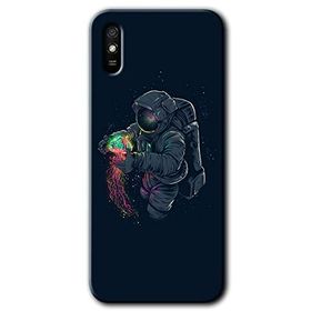 Xiaomi Redmi 9A Astronot Kıyafeti Baskılı Uyumlu Silikon Kılıf