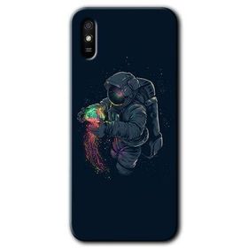 Xiaomi Redmi 9A Astronot Kıyafeti Baskılı Uyumlu Silikon Kılıf