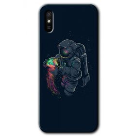 Xiaomi Redmi 9A Astronot Kıyafeti Baskılı Uyumlu Silikon Kılıf