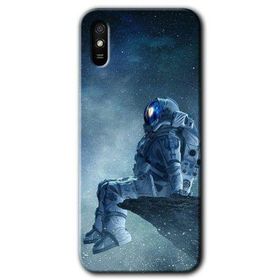 Xiaomi Redmi 9A Astronot Yalnızlığı Baskılı Uyumlu Silikon Kılıf