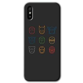 Xiaomi Redmi 9A Avengers Minimalism Baskılı Uyumlu Silikon Kılıf
