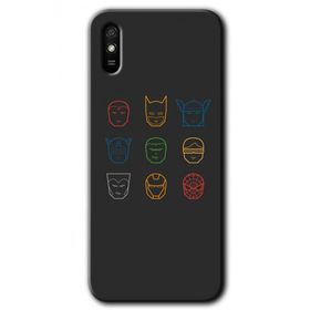 Xiaomi Redmi 9A Avengers Minimalism Baskılı Uyumlu Silikon Kılıf
