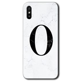Xiaomi Redmi 9A Beyaz Mermer Desenli Ö Harfi Baskılı Uyumlu Silikon Kılıf