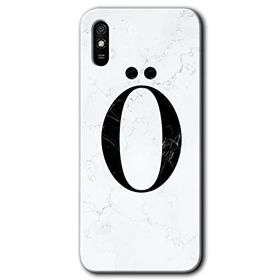 Xiaomi Redmi 9A Beyaz Mermer Desenli Ö Harfi Baskılı Uyumlu Silikon Kılıf