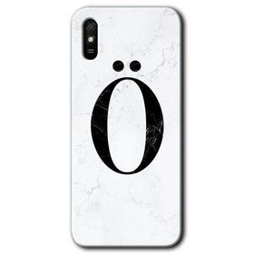 Xiaomi Redmi 9A Beyaz Mermer Desenli Ö Harfi Baskılı Uyumlu Silikon Kılıf