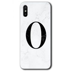 Xiaomi Redmi 9A Beyaz Mermer Desenli Ö Harfi Baskılı Uyumlu Silikon Kılıf
