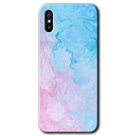 Xiaomi Redmi 9A Blue Art Baskılı Uyumlu Silikon Kılıf