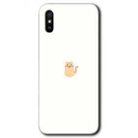 Xiaomi Redmi 9A Cat Minimalism Baskılı Uyumlu Silikon Kılıf