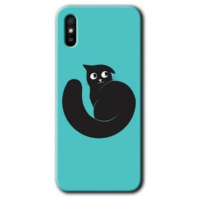 Xiaomi Redmi 9A Cat Vector Baskılı Uyumlu Silikon Kılıf