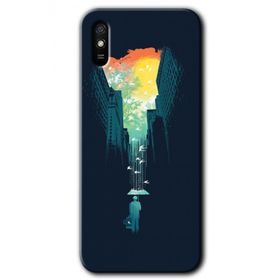 Xiaomi Redmi 9A City Bird Sky Baskılı Uyumlu Silikon Kılıf