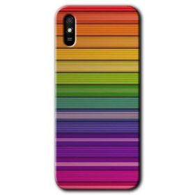 Xiaomi Redmi 9A Colorful Lines Baskılı Uyumlu Silikon Kılıf