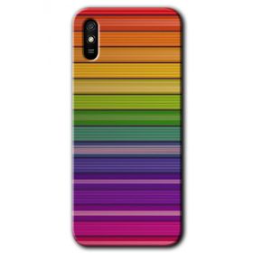 Xiaomi Redmi 9A Colorful Lines Baskılı Uyumlu Silikon Kılıf