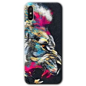 Xiaomi Redmi 9A Colorfull Aslan Baskılı Uyumlu Silikon Kılıf