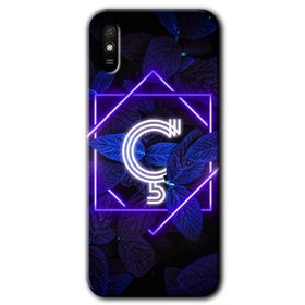 Xiaomi Redmi 9A Dark Neon Yaprak Ç Harfi Baskılı Uyumlu Silikon Kılıf