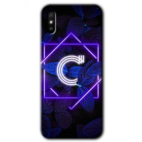 Xiaomi Redmi 9A Dark Neon Yaprak Ç Harfi Baskılı Uyumlu Silikon Kılıf