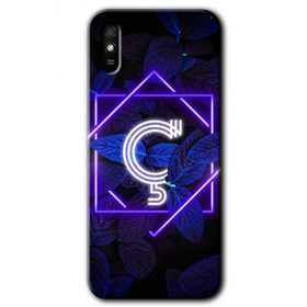 Xiaomi Redmi 9A Dark Neon Yaprak Ç Harfi Baskılı Uyumlu Silikon Kılıf