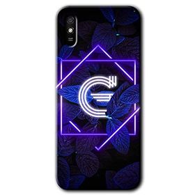 Xiaomi Redmi 9A Dark Neon Yaprak G Harfi Baskılı Uyumlu Silikon Kılıf