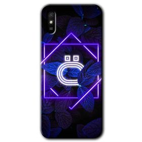 Xiaomi Redmi 9A Dark Neon Yaprak Ö Harfi Baskılı Uyumlu Silikon Kılıf