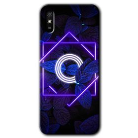 Xiaomi Redmi 9A Dark Neon Yaprak Ö Harfi Baskılı Uyumlu Silikon Kılıf