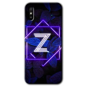 Xiaomi Redmi 9A Dark Neon Yaprak Z Harfi Baskılı Uyumlu Silikon Kılıf