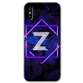 Xiaomi Redmi 9A Dark Neon Yaprak Z Harfi Baskılı Uyumlu Silikon Kılıf