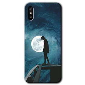 Xiaomi Redmi 9A Dolunay Yalnızlık Baskılı Uyumlu Silikon Kılıf
