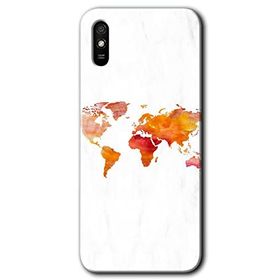 Xiaomi Redmi 9A Dünya Haritası Baskılı Uyumlu Silikon Kılıf