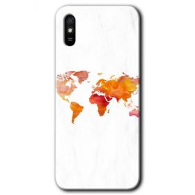 Xiaomi Redmi 9A Dünya Haritası Baskılı Uyumlu Silikon Kılıf