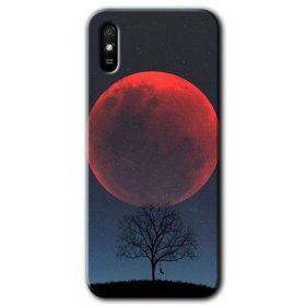 Xiaomi Redmi 9A Kanlı Ay Baskılı Uyumlu Silikon Kılıf