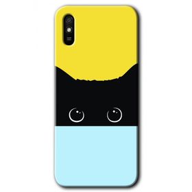 Xiaomi Redmi 9A Kara Kedi Baskılı Uyumlu Silikon Kılıf