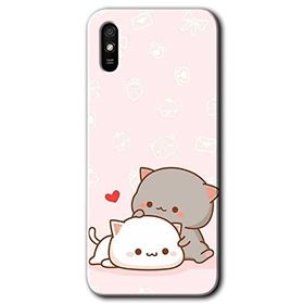 Xiaomi Redmi 9A Kedi Aşkı Baskılı Uyumlu Silikon Kılıf