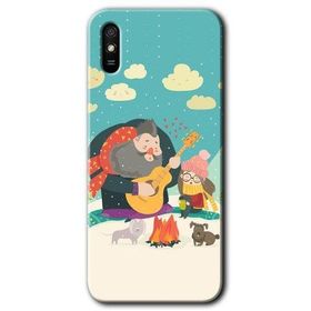 Xiaomi Redmi 9A Kış Pikniği Baskılı Uyumlu Silikon Kılıf