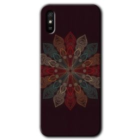 Xiaomi Redmi 9A Mandala Flower Wal Baskılı Uyumlu Silikon Kılıf