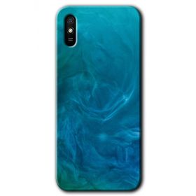 Xiaomi Redmi 9A Mavi Aura Baskılı Uyumlu Silikon Kılıf