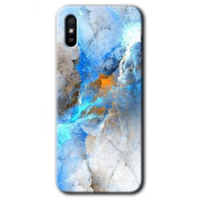 Xiaomi Redmi 9A Mavi Buzul Baskılı Uyumlu Silikon Kılıf