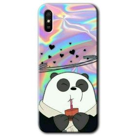 Xiaomi Redmi 9A Milkshake Panda Baskılı Uyumlu Silikon Kılıf