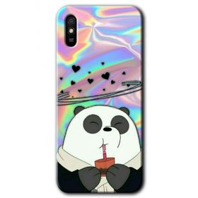 Xiaomi Redmi 9A Milkshake Panda Baskılı Uyumlu Silikon Kılıf