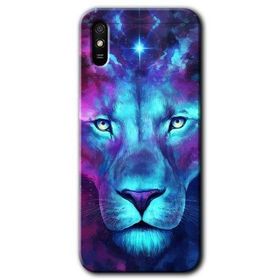 Xiaomi Redmi 9A Neon Lion Baskılı Uyumlu Silikon Kılıf