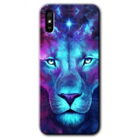 Xiaomi Redmi 9A Neon Lion Baskılı Uyumlu Silikon Kılıf