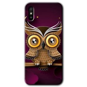 Xiaomi Redmi 9A Owl Bird Branch Baskılı Uyumlu Silikon Kılıf