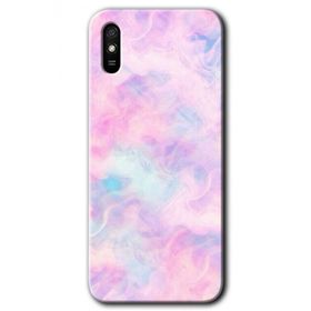 Xiaomi Redmi 9A Pembe Duman Baskılı Uyumlu Silikon Kılıf
