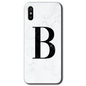 Xiaomi Redmi 9A Pembe Mermer Desenli T Harfi Baskılı Uyumlu Silikon Kılıf