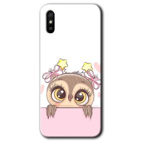 Xiaomi Redmi 9A Sevimli Baykuş Baskılı Uyumlu Silikon Kılıf