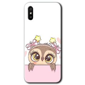 Xiaomi Redmi 9A Sevimli Baykuş Baskılı Uyumlu Silikon Kılıf