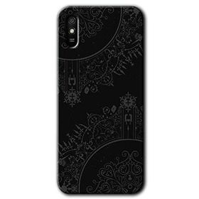 Xiaomi Redmi 9A Siyah Mandala Baskılı Uyumlu Silikon Kılıf