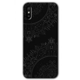Xiaomi Redmi 9A Siyah Mandala Baskılı Uyumlu Silikon Kılıf